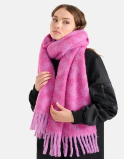 Shoeby Gebreide Sjaal Roze<DAMES Sjaals En Mutsen