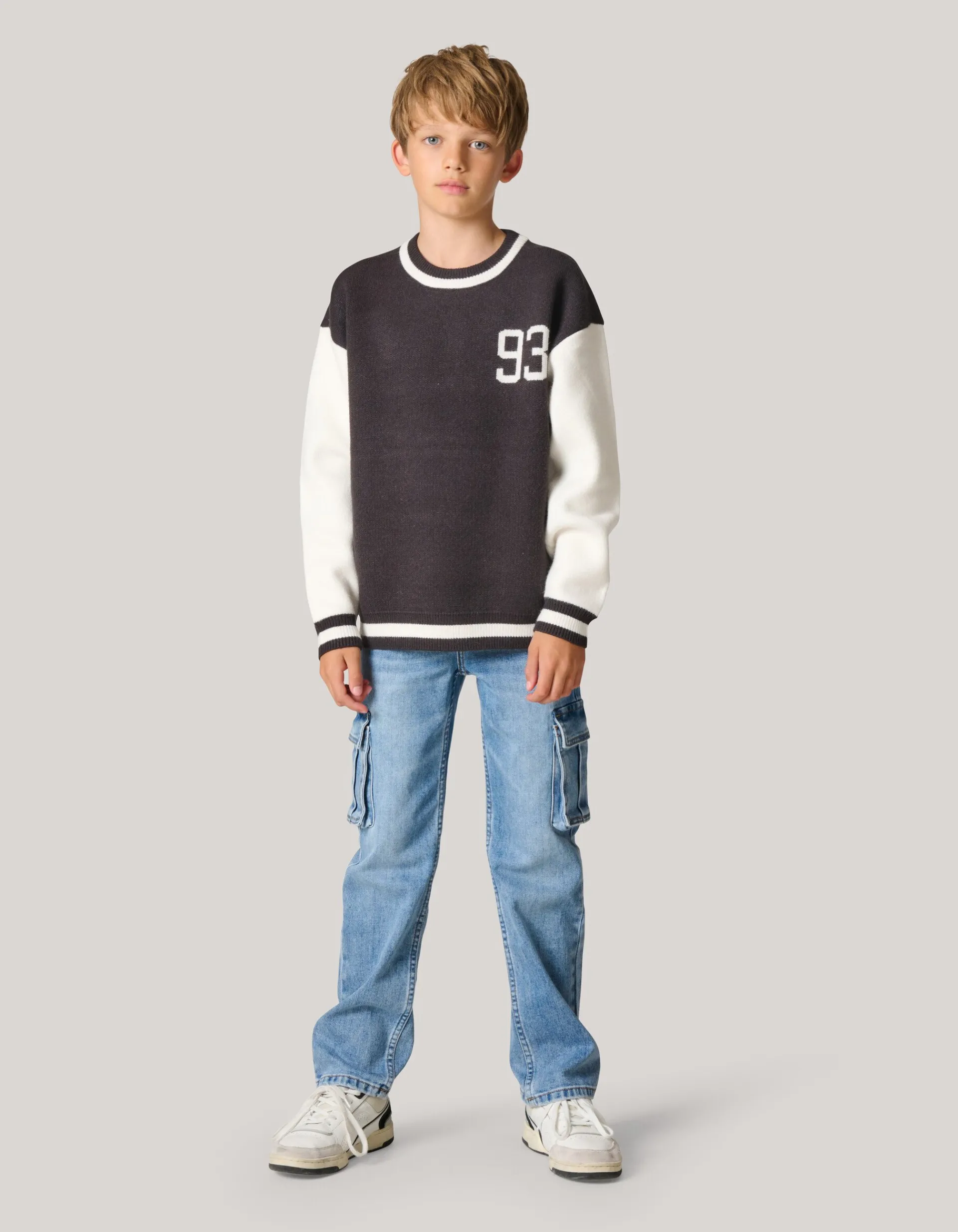 Shoeby Gebreide Trui Donkergrijs< Gebreide Truien