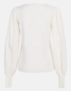 Shoeby Gebreide V-hals Trui Gebroken Wit<DAMES Truien En Sweaters