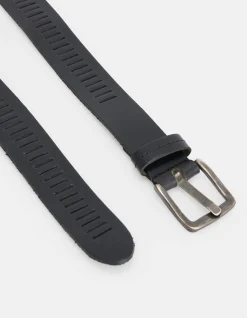 Shoeby Gedetailleerde Leren Riem Zwart<Heren Riemen