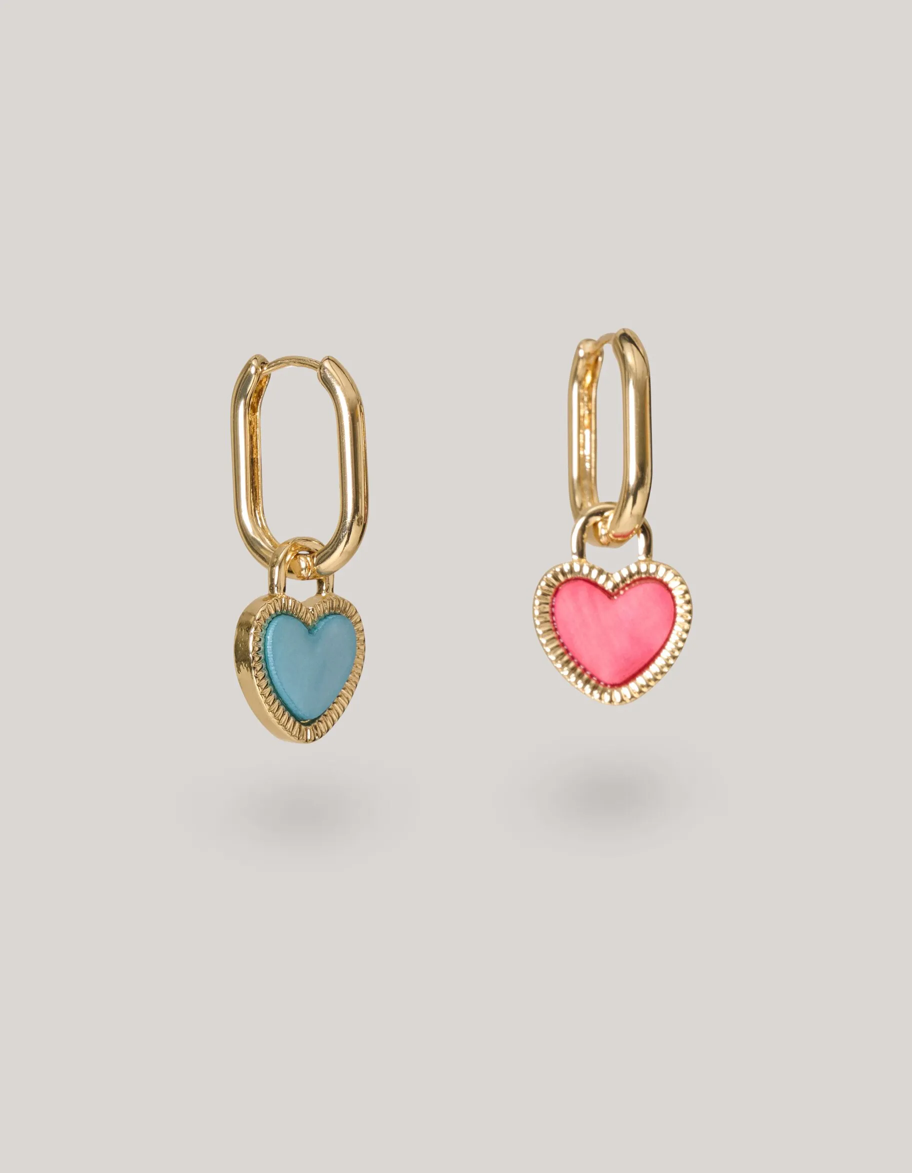 Shoeby Gekleurde Hartjes Oorbellen Goud<DAMES Sieraden