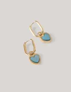 Shoeby Gekleurde Hartjes Oorbellen Goud<DAMES Sieraden