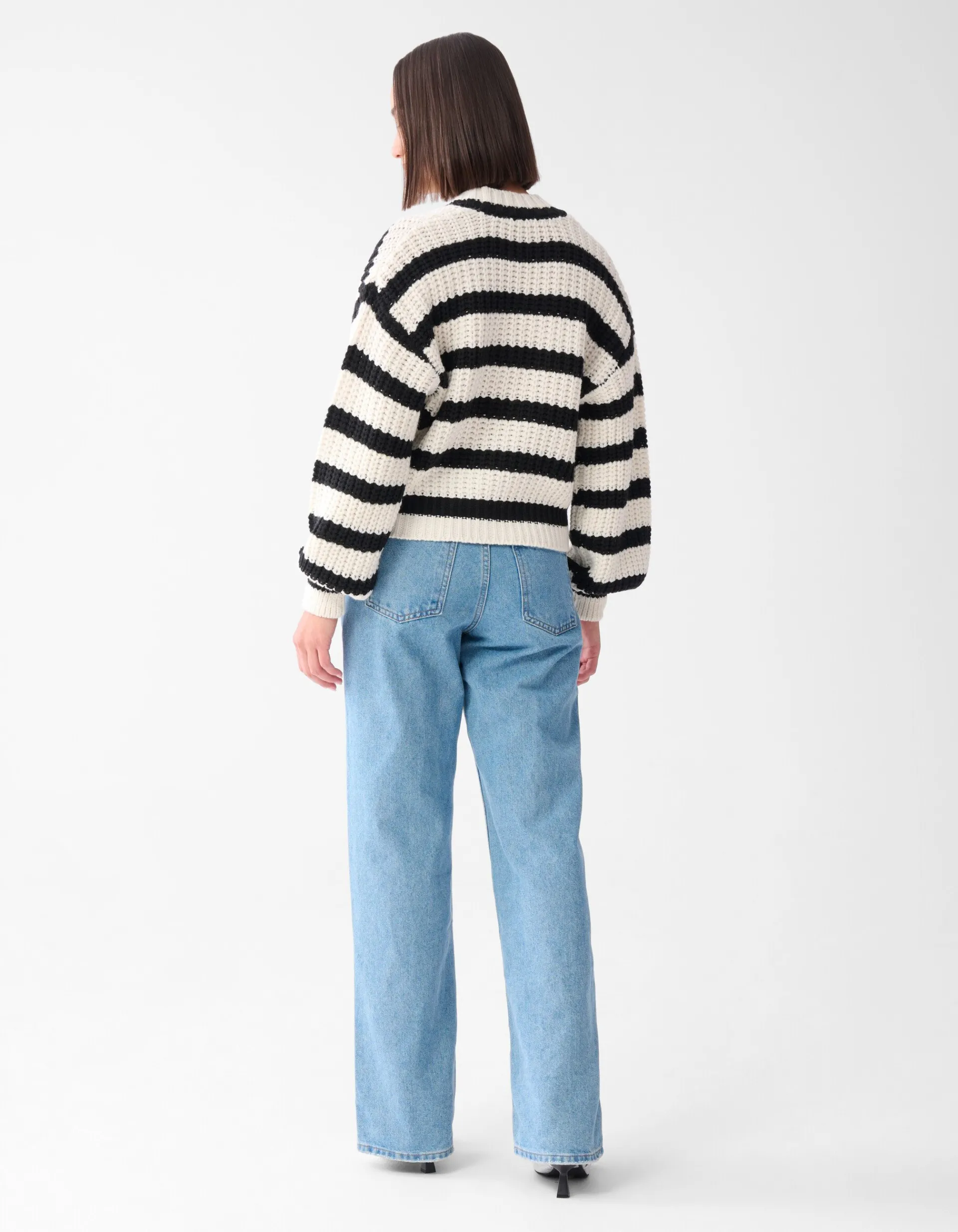 Shoeby Gestreept Vest Zwart/Wit<DAMES Truien En Sweaters
