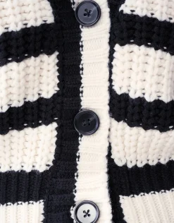 Shoeby Gestreept Vest Zwart/Wit<DAMES Truien En Sweaters