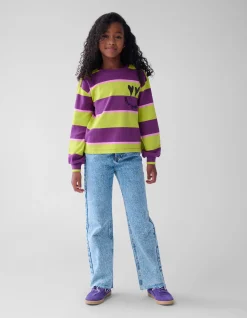 Shoeby Gestreepte Longsleeve Paars< Tops Lange Mouw