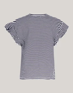 Shoeby Gestreepte Ruffle Top Zwart/Wit<DAMES Tops