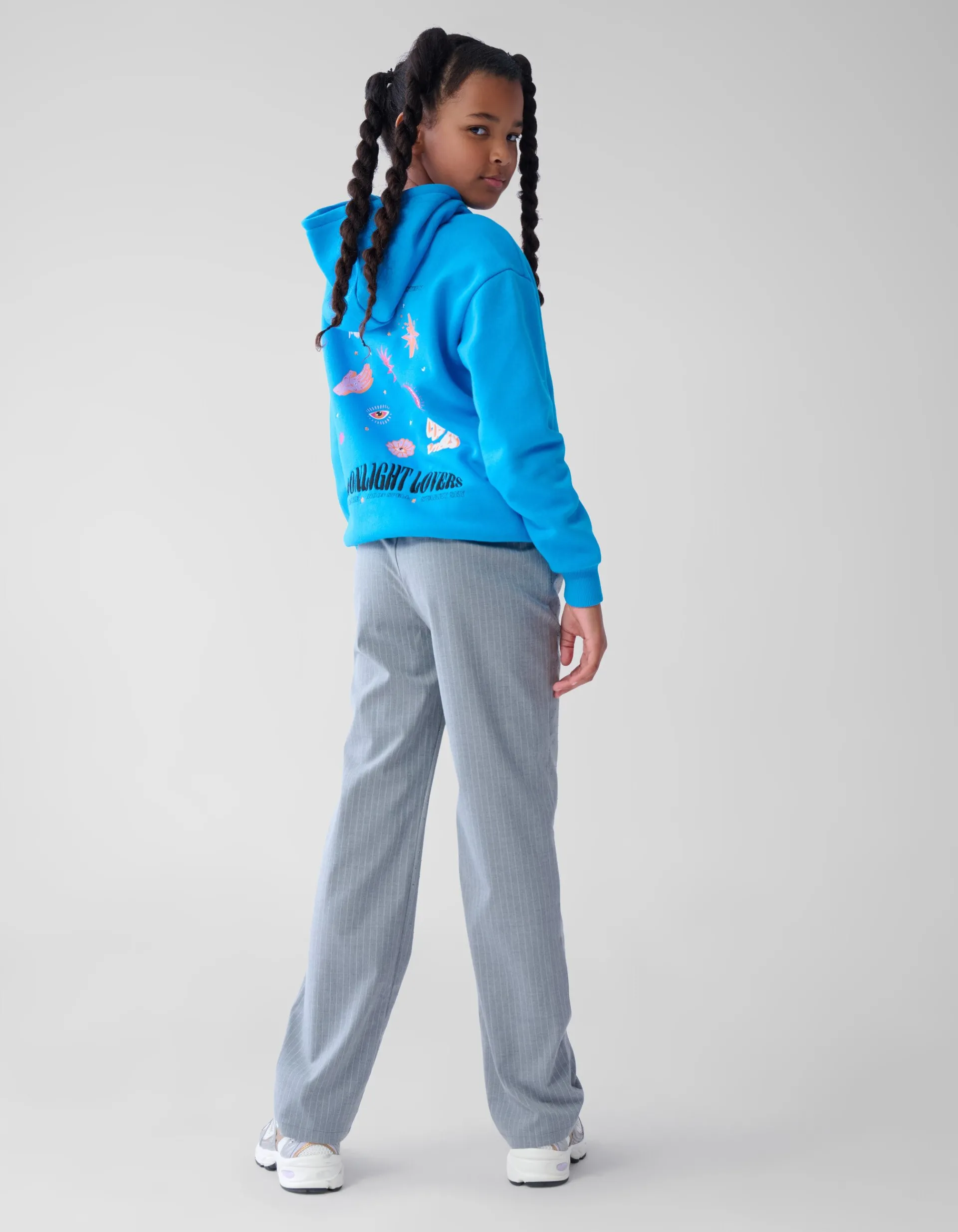 Shoeby Gestreepte Strass Pantalon Grijs< Broeken