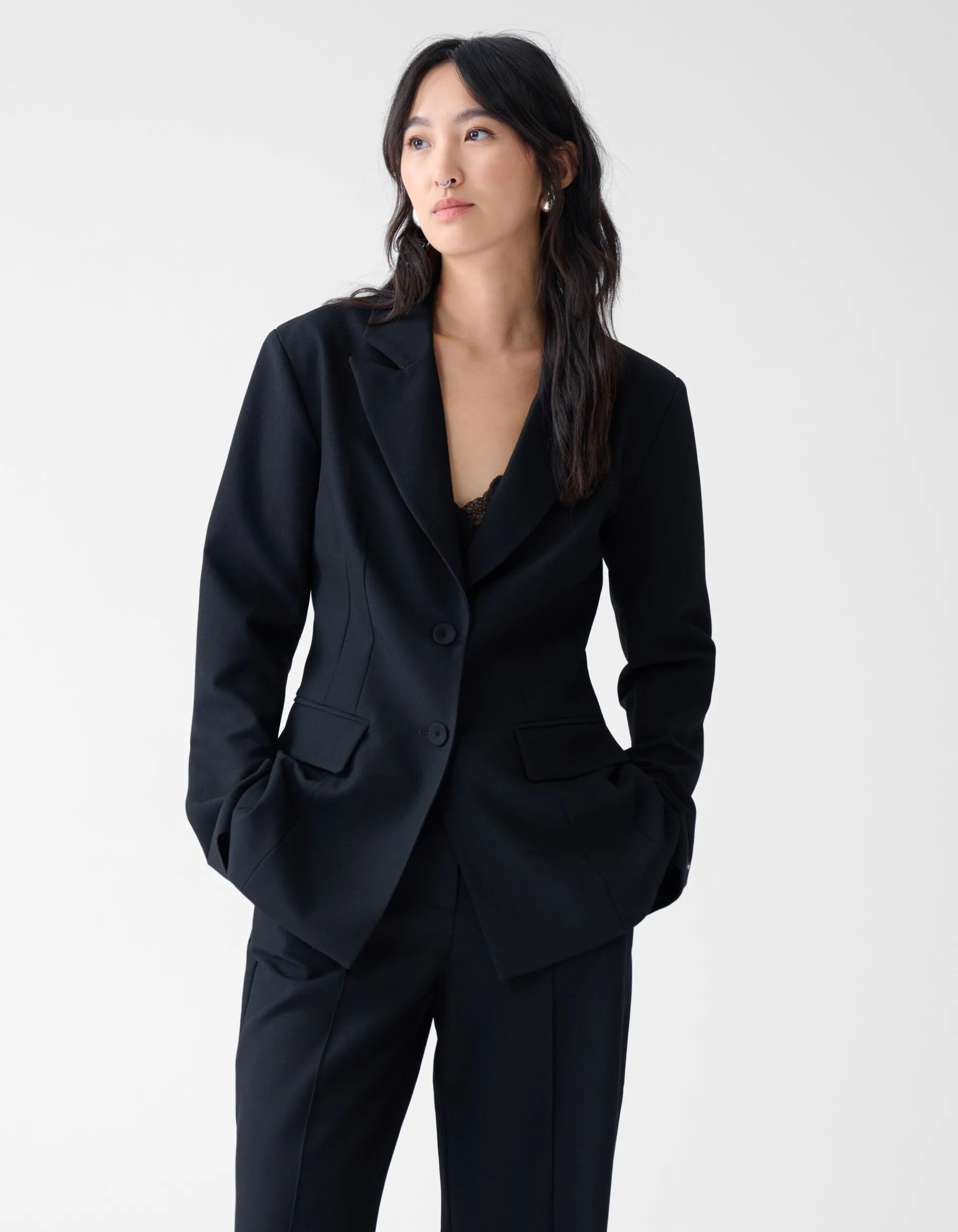 Shoeby Getailleerde Blazer Zwart By Fred<DAMES Blazers