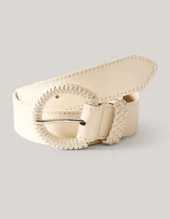 Shoeby Gevlochten Riem Gebroken Wit<DAMES Riemen
