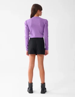Shoeby Glitter Gebreide Top Paars< Tops Lange Mouw