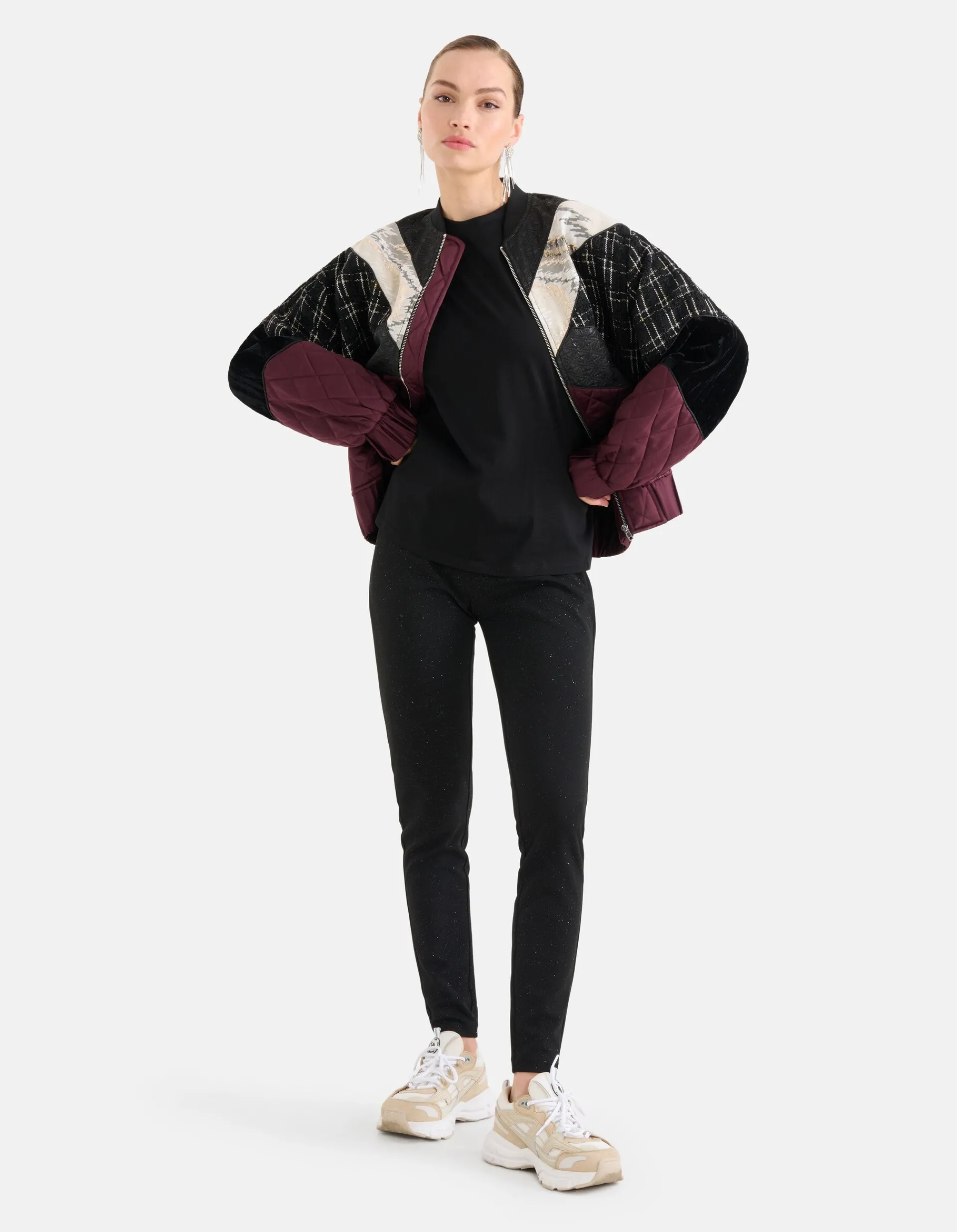 Shoeby Glitter Legging Zwart<DAMES Broeken