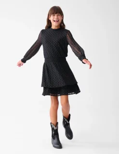 Shoeby Glitter Mesh Jurk Zwart< Jurken