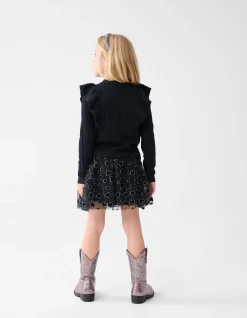 Shoeby Glitter Mesh Rok Zwart< Rokken