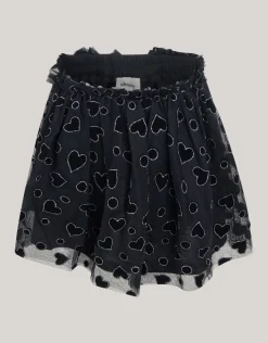 Shoeby Glitter Mesh Rok Zwart< Rokken