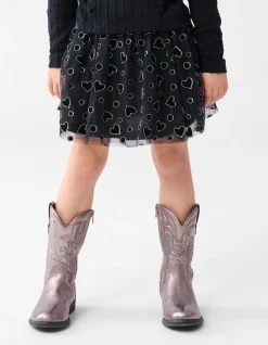 Shoeby Glitter Mesh Rok Zwart< Rokken