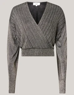 Shoeby Glitter Overslag Trui Goud<DAMES Truien En Sweaters