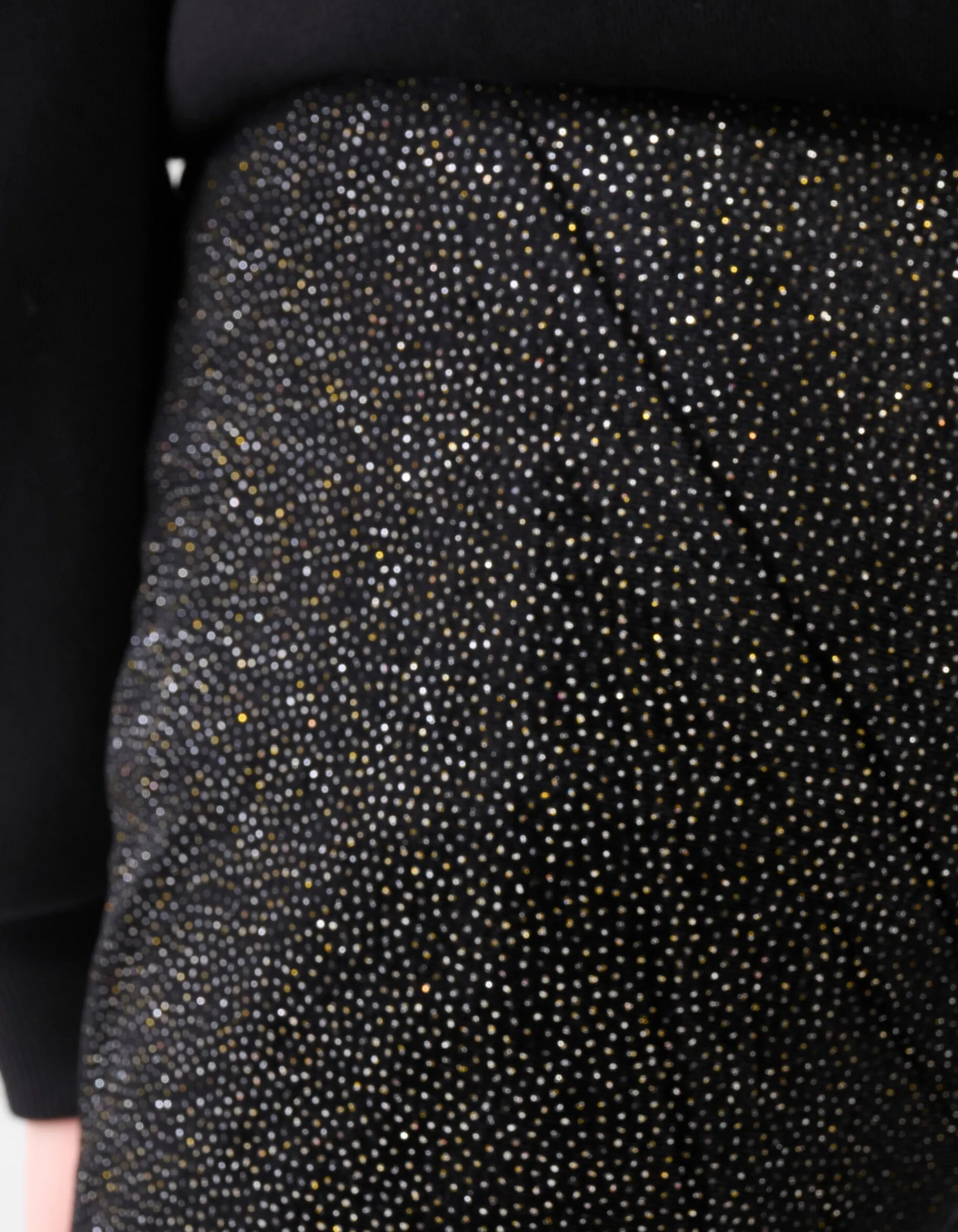 Shoeby Glitter Split Flared Legging Zwart< Broeken