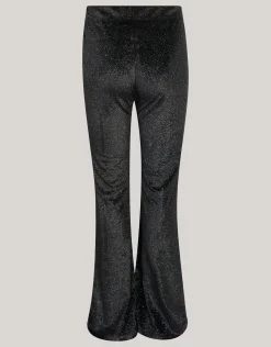Shoeby Glitter Split Flared Legging Zwart< Broeken