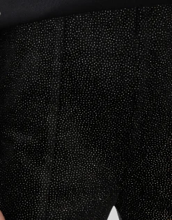 Shoeby Glitter Split Flared Legging Zwart< Broeken