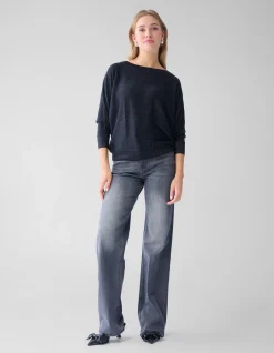 Shoeby Glitter Vleermuismouwen Trui Zwart<DAMES Truien En Sweaters