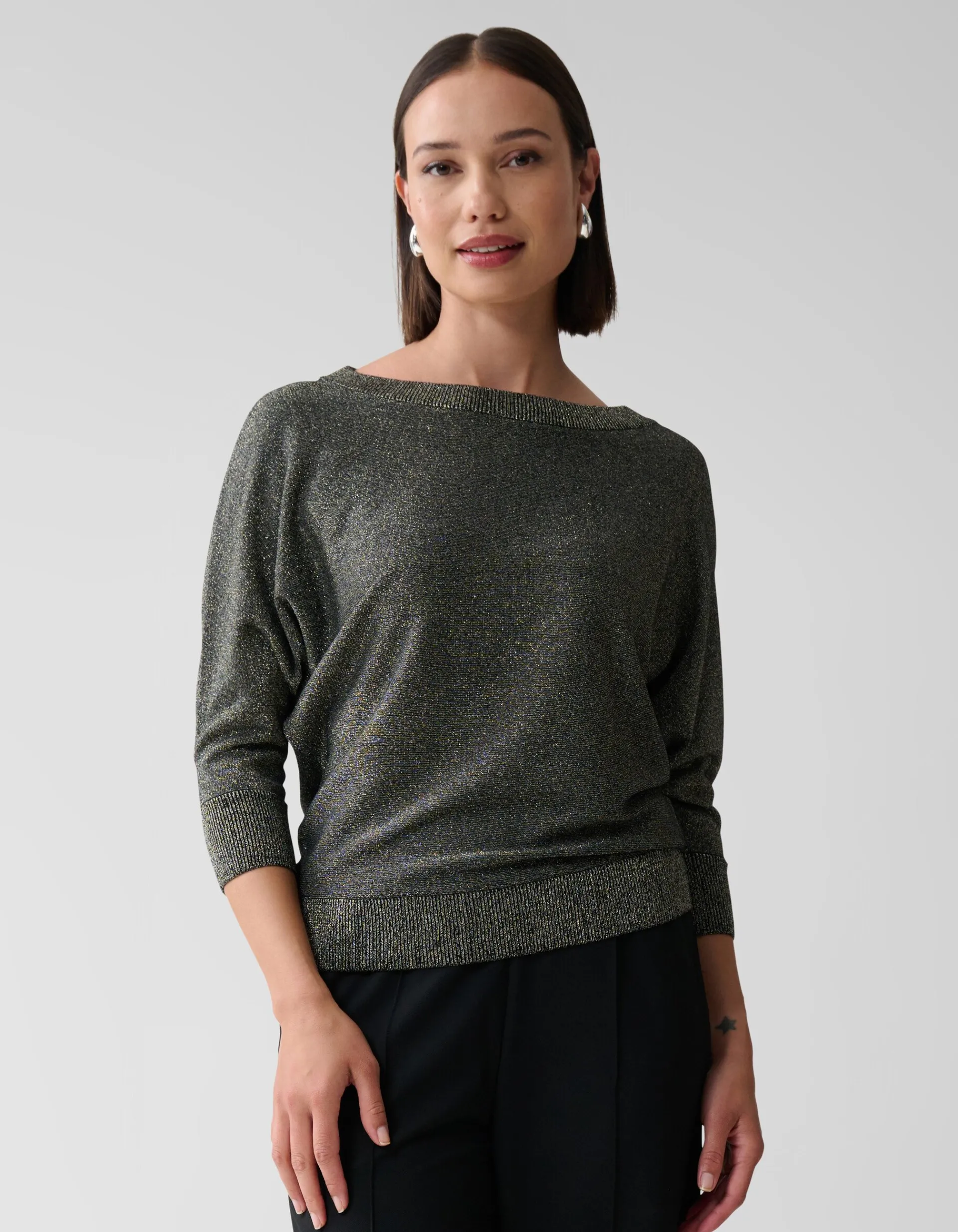 Shoeby Glitter Vleermuismouwen Trui Goud<DAMES Truien En Sweaters