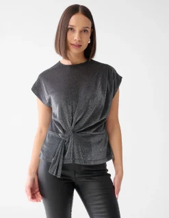 Shoeby Glitter Waterval Top Grijs<DAMES Tops