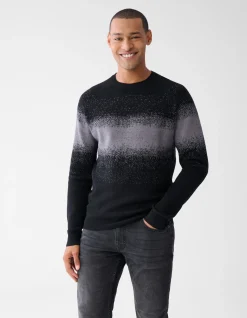 Shoeby Gradient Trui Zwart<Heren Truien En Sweaters