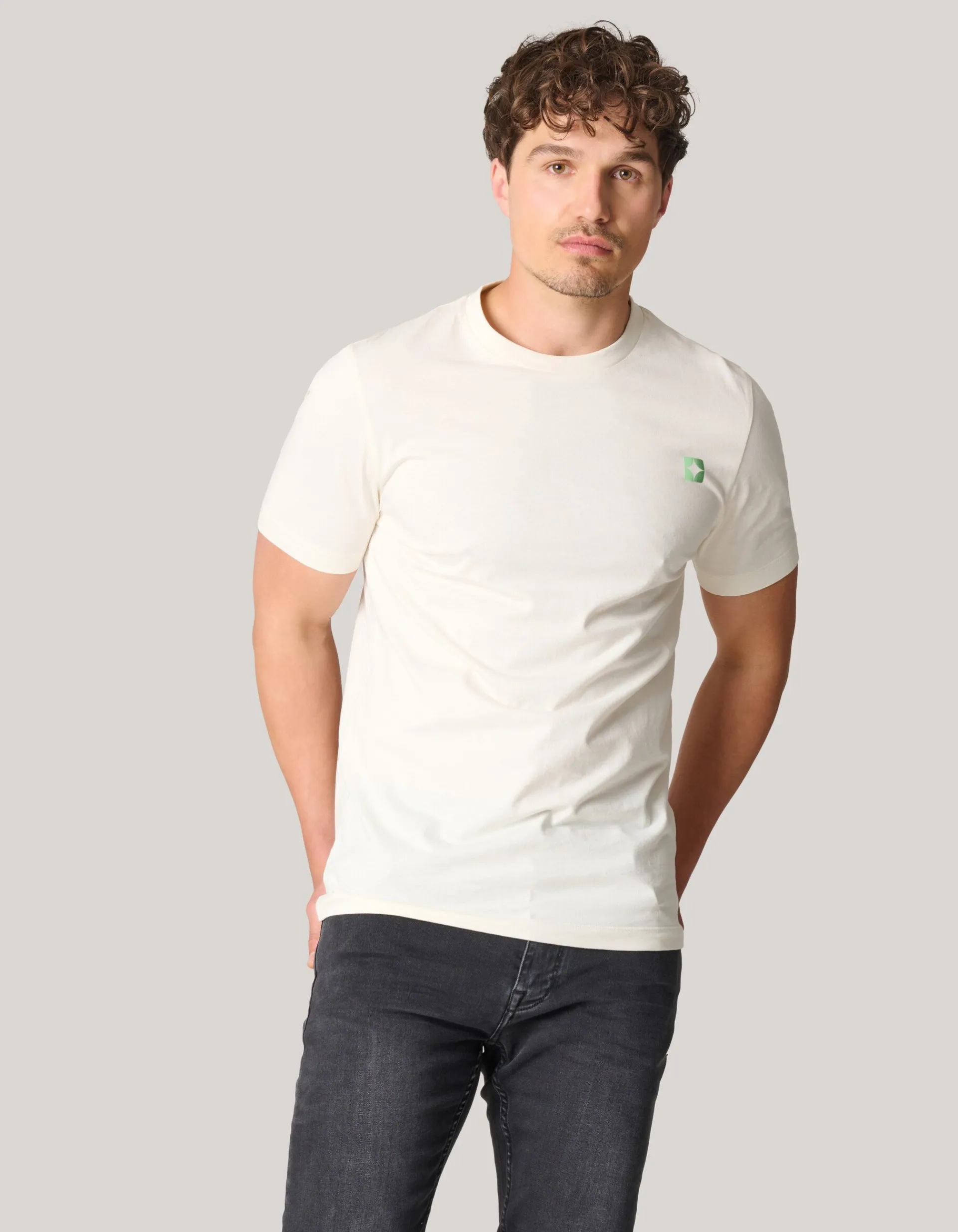 Shoeby Gradient T-shirt Gebroken Wit<Heren T-Shirts En Polo's