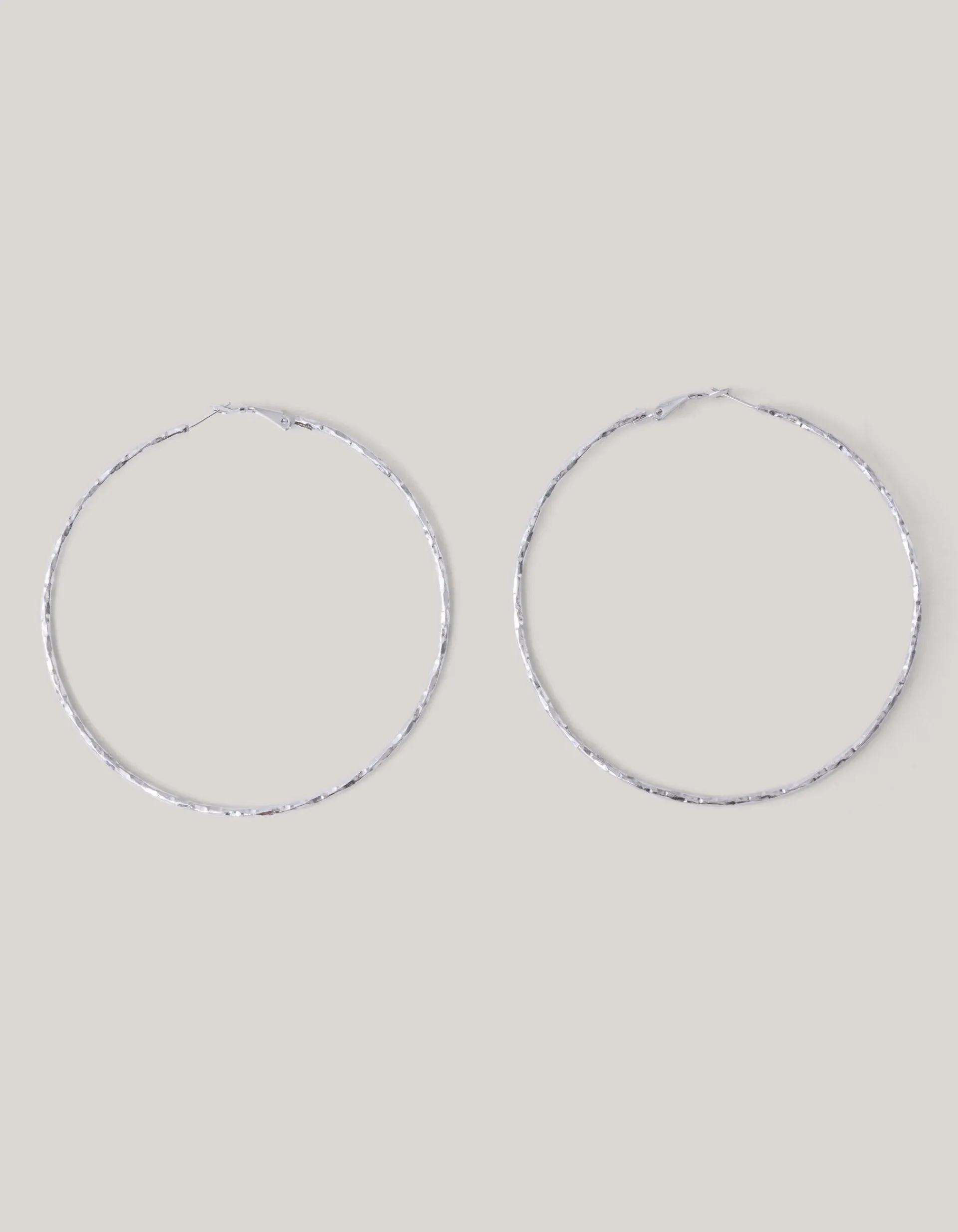 Shoeby Hammered Hoop Oorbellen Zilver<DAMES Sieraden
