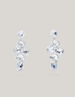 Shoeby Hanging Strass Oorbellen Zilver<DAMES Sieraden