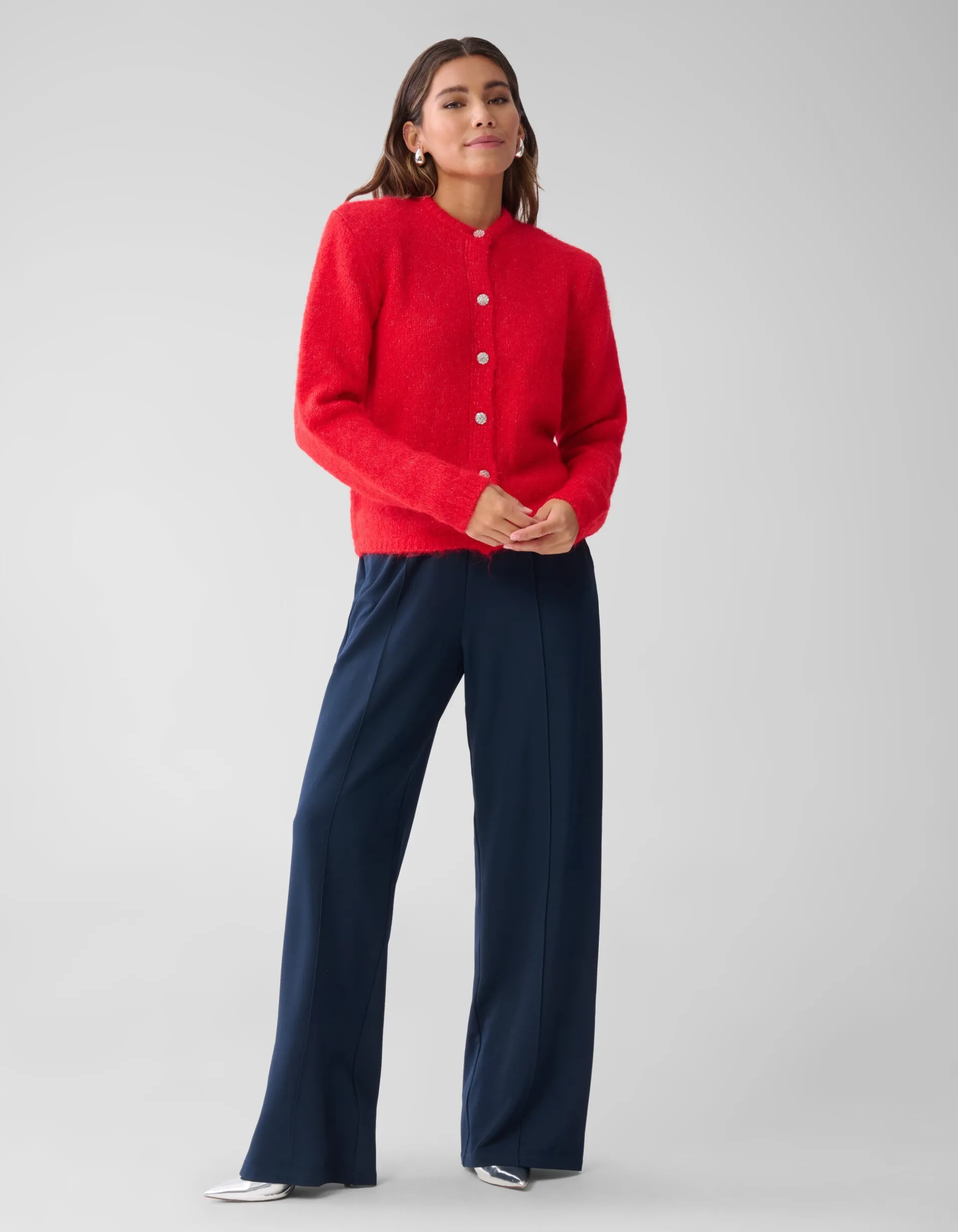 Shoeby Harig Vest Rood<DAMES Truien En Sweaters