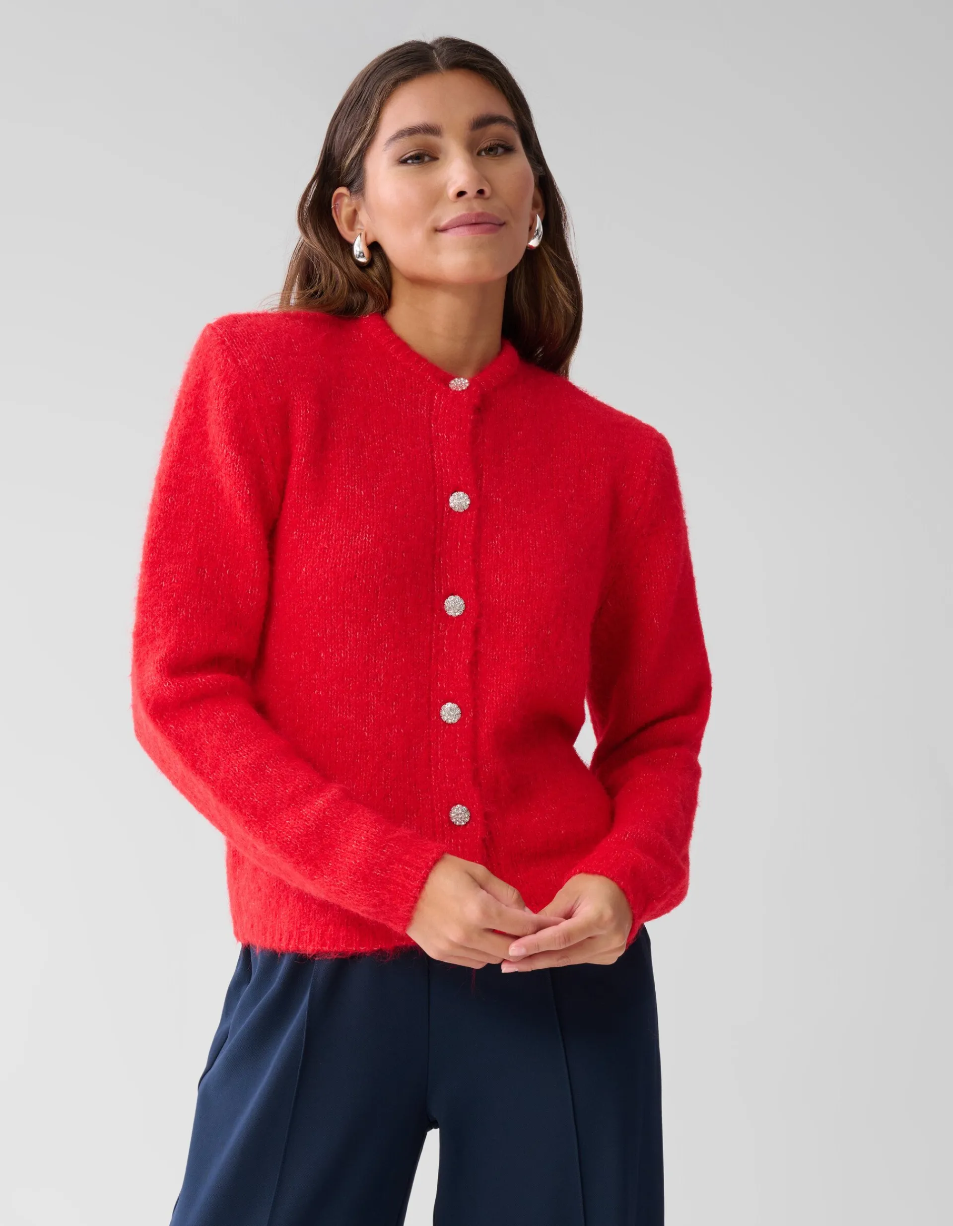 Shoeby Harig Vest Rood<DAMES Truien En Sweaters