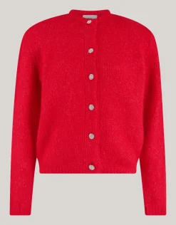 Shoeby Harig Vest Rood<DAMES Truien En Sweaters