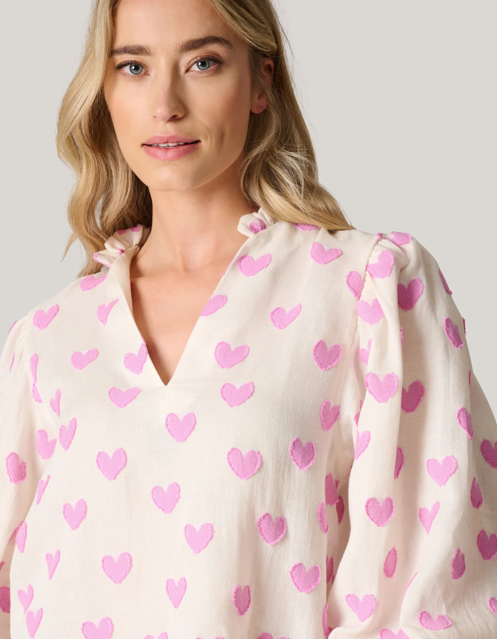 Shoeby Heart Blouse Gebroken Wit<DAMES Blouses