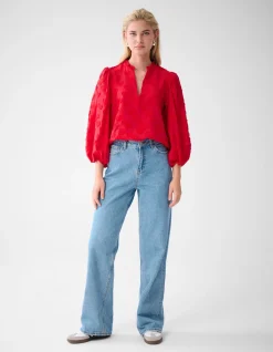 Shoeby Heart Blouse Rood<DAMES Blouses
