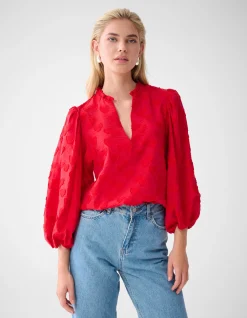 Shoeby Heart Blouse Rood<DAMES Blouses