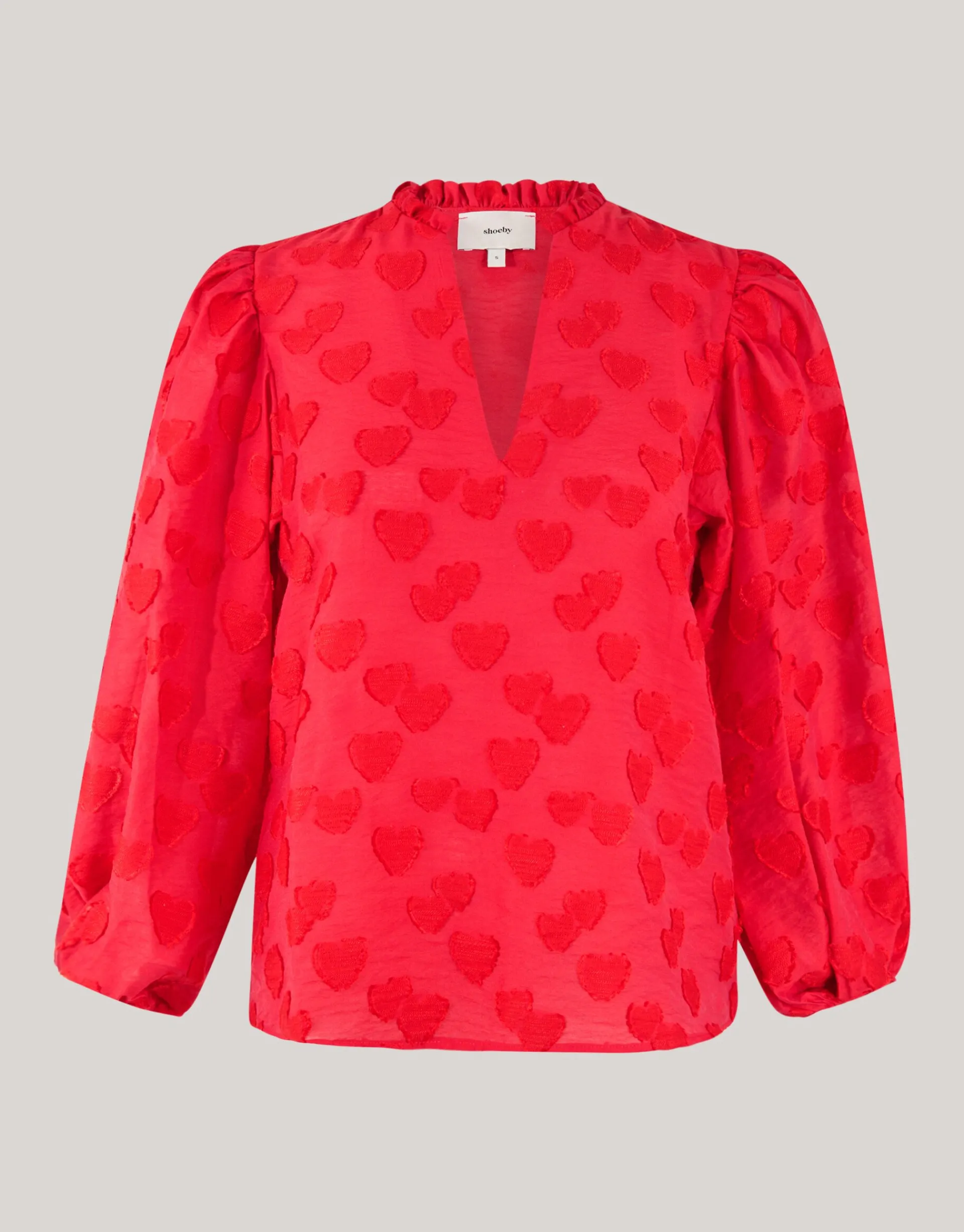 Shoeby Heart Blouse Rood<DAMES Blouses