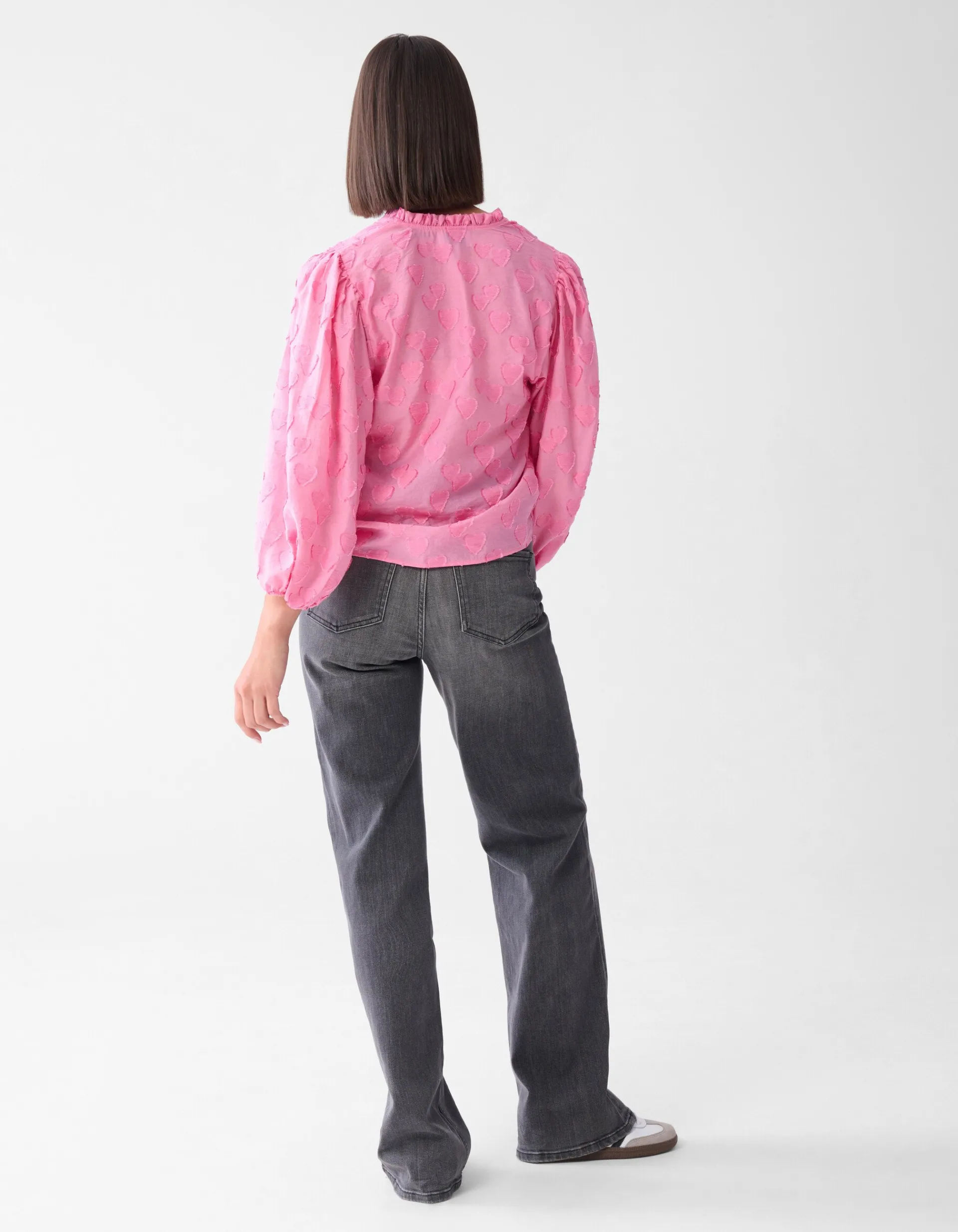 Shoeby Heart Blouse Roze<DAMES Blouses