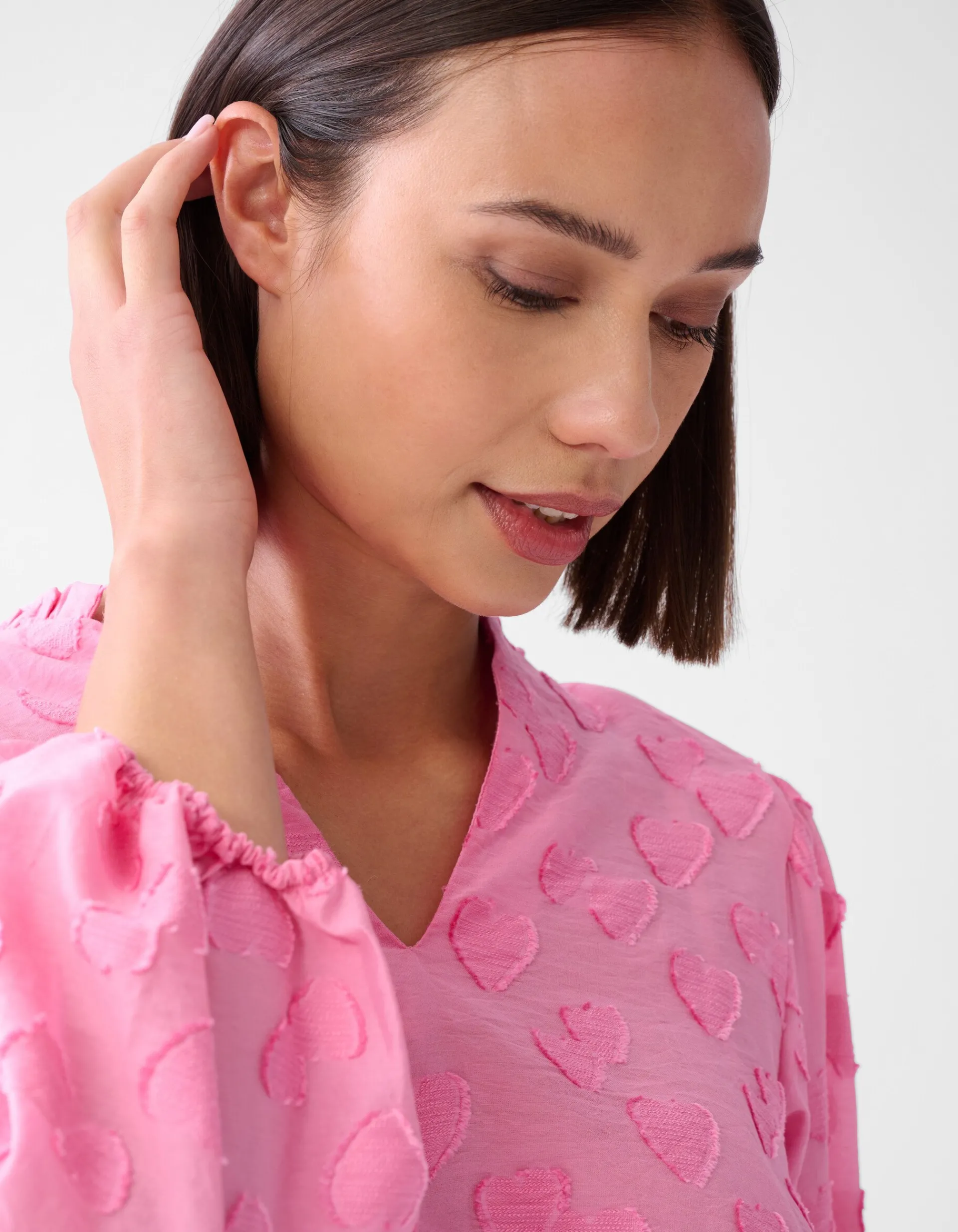 Shoeby Heart Blouse Roze<DAMES Blouses