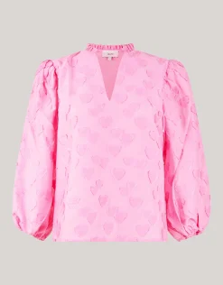 Shoeby Heart Blouse Roze<DAMES Blouses
