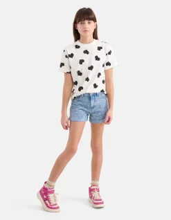 Shoeby Heart Denim Short< Shorts