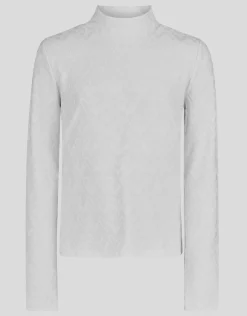 Shoeby Heart Jersey Top Wit< Tops Lange Mouw