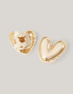 Shoeby Heart Knopen Clips Goud<DAMES Overige Accessoires