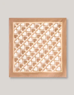 Shoeby Heart Printed Bandana Beige By Furmey<DAMES Overige Accessoires|Overige Accessoires