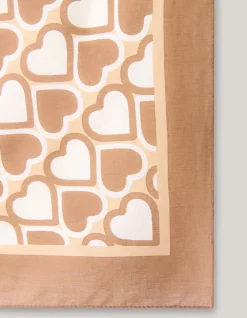 Shoeby Heart Printed Bandana Beige By Furmey<DAMES Overige Accessoires|Overige Accessoires