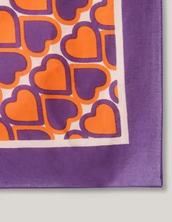 Shoeby Heart Printed Bandana Paars By Furmey<DAMES Overige Accessoires|Overige Accessoires