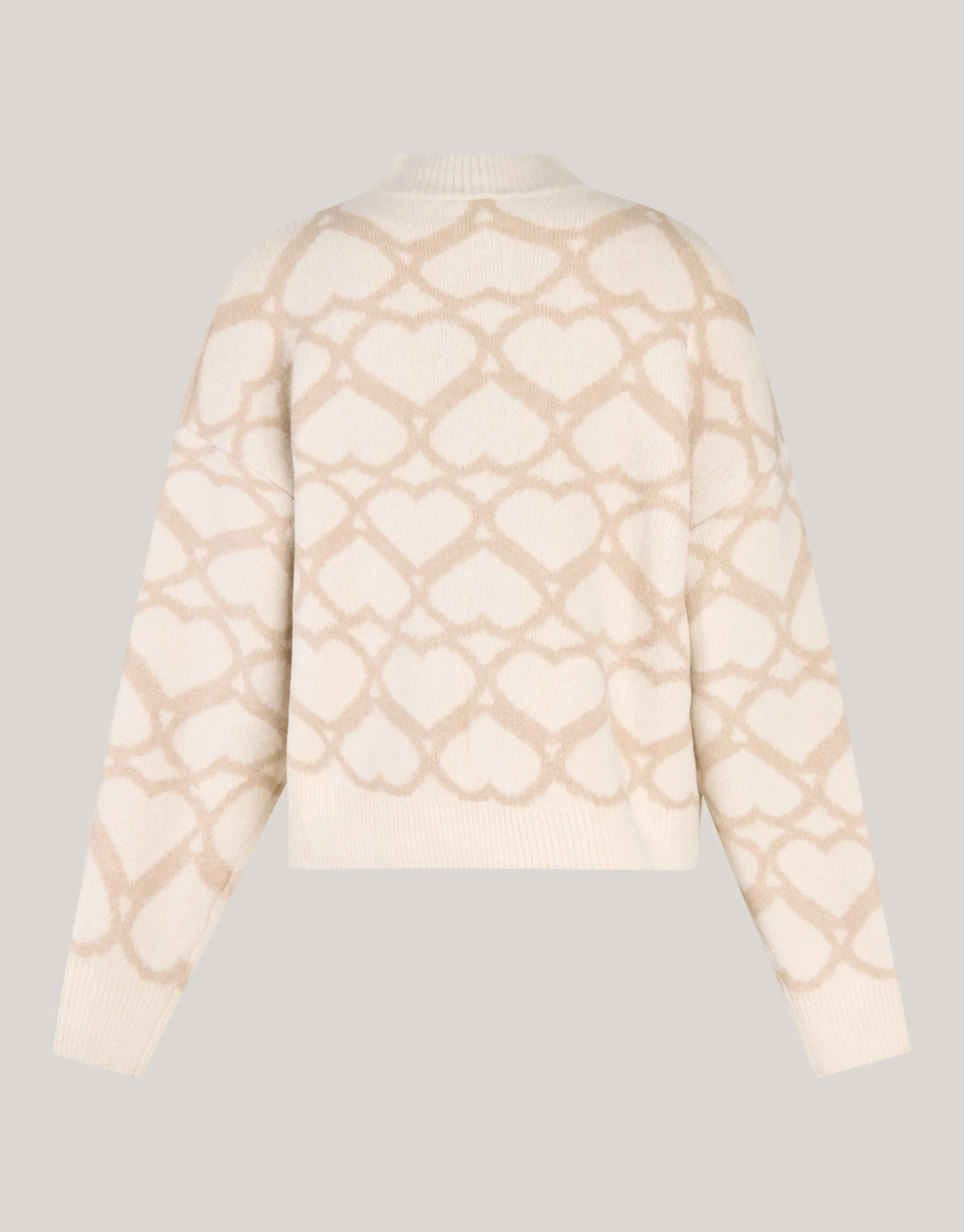 Shoeby Heart Printed Dames Trui Gebroken Wit By Furmey<DAMES Truien En Sweaters