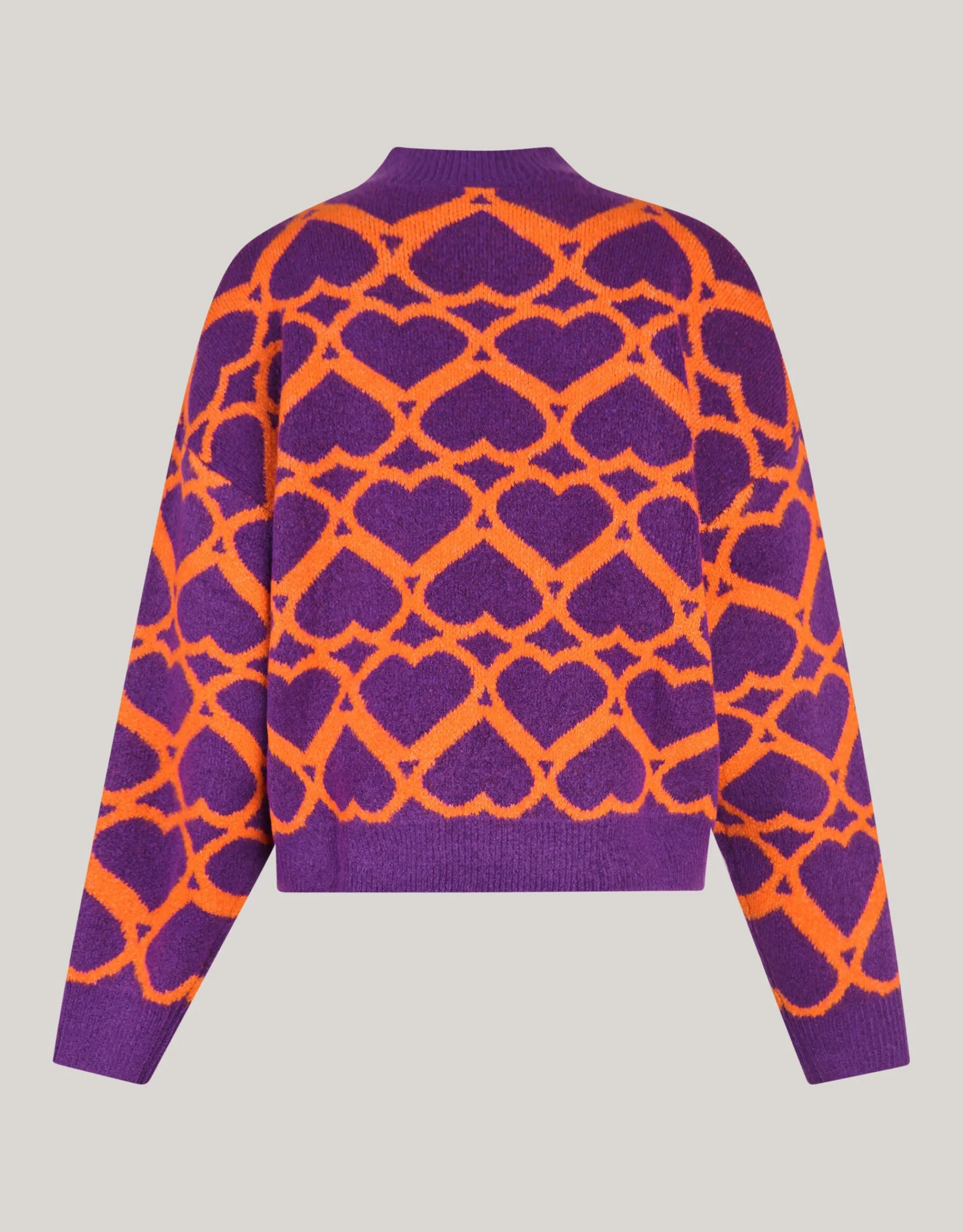 Shoeby Heart Printed Dames Trui Paars By Furmey<DAMES Truien En Sweaters