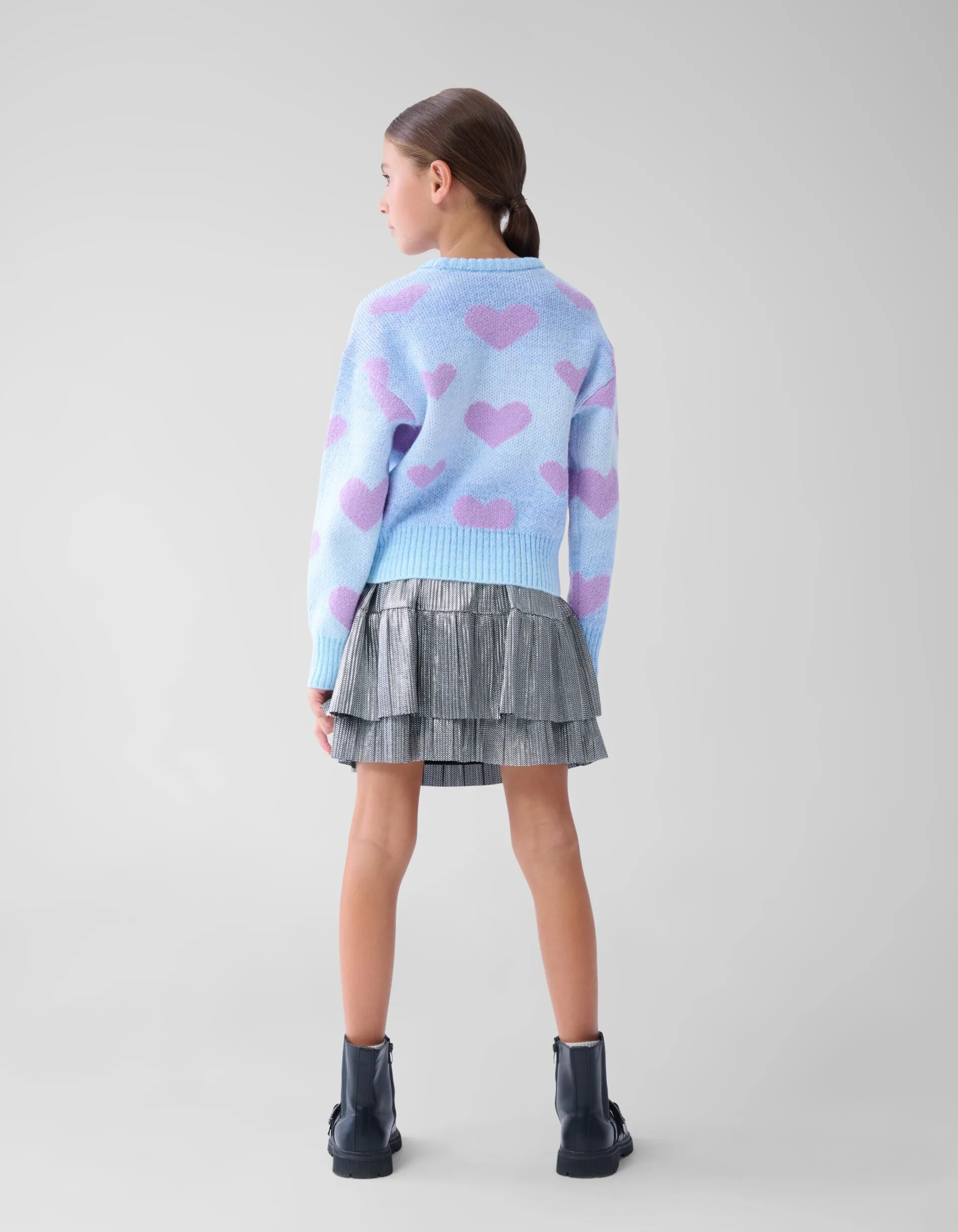 Shoeby Heart Printed Degrade Trui Blauw< Gebreide Truien
