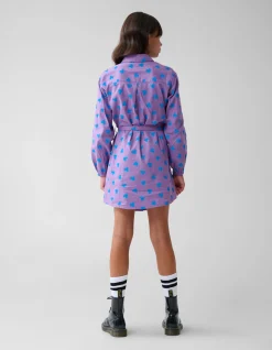 Shoeby Heart Printed Jurk Paars< Jurken